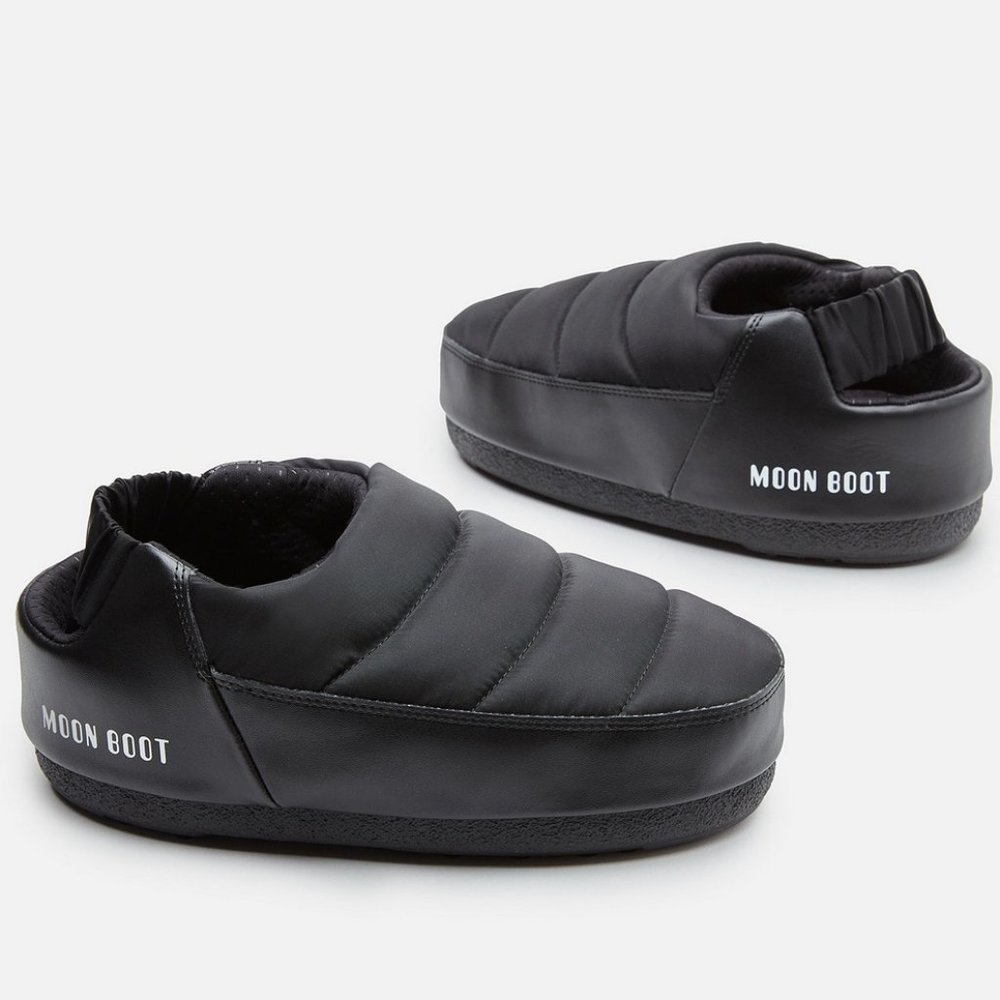 Quilted Moon Boot Sandal Band Black Nylon Size 41/42